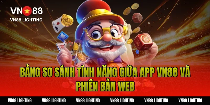 Tải app VN88 – Tải ứng dụng mới nhất, trải nghiệp mượt hơn 5 Bảng so sánh tính năng giữa app VN88 và phiên bản web
