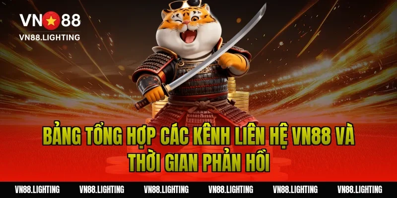 Liên hệ VN88 – Kết nối hỗ trợ nhanh từ nhà cái 24/7 4 Bảng tổng hợp các kênh liên hệ VN88 và thời gian phản hồi